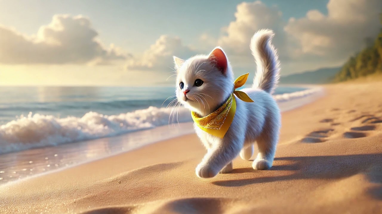 Refresh Your Mind: Uplifting Music with Ocean Waves #cat#lofi #OceanWaves