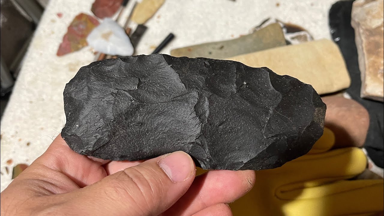 Knapping Basalt for the first time.