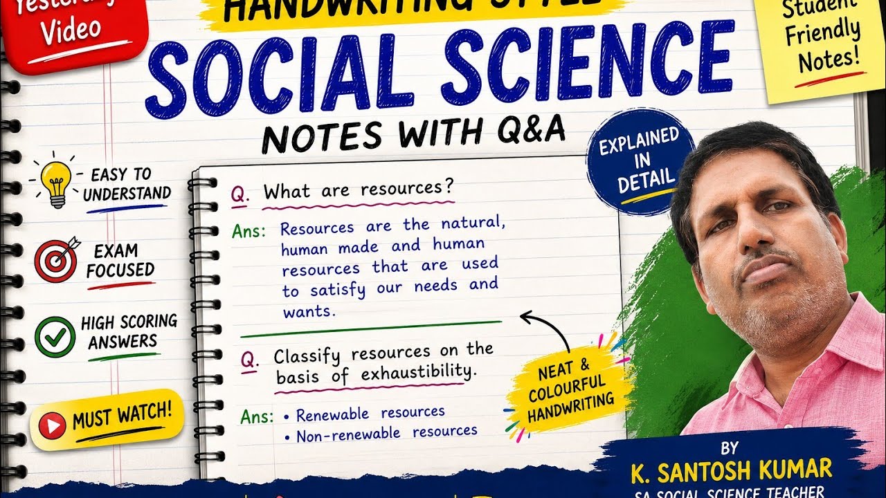 AP SSC Geography: PARAKH Model Handwritten Notes for 2027 Exams