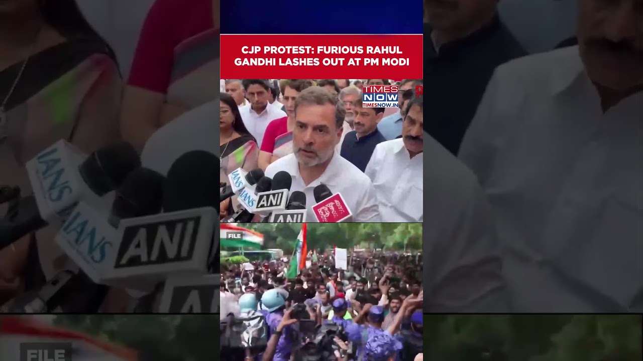 CJP Protest Update: Furious Rahul Gandhi Lashes Out At PM Modi | CJP March #shorts