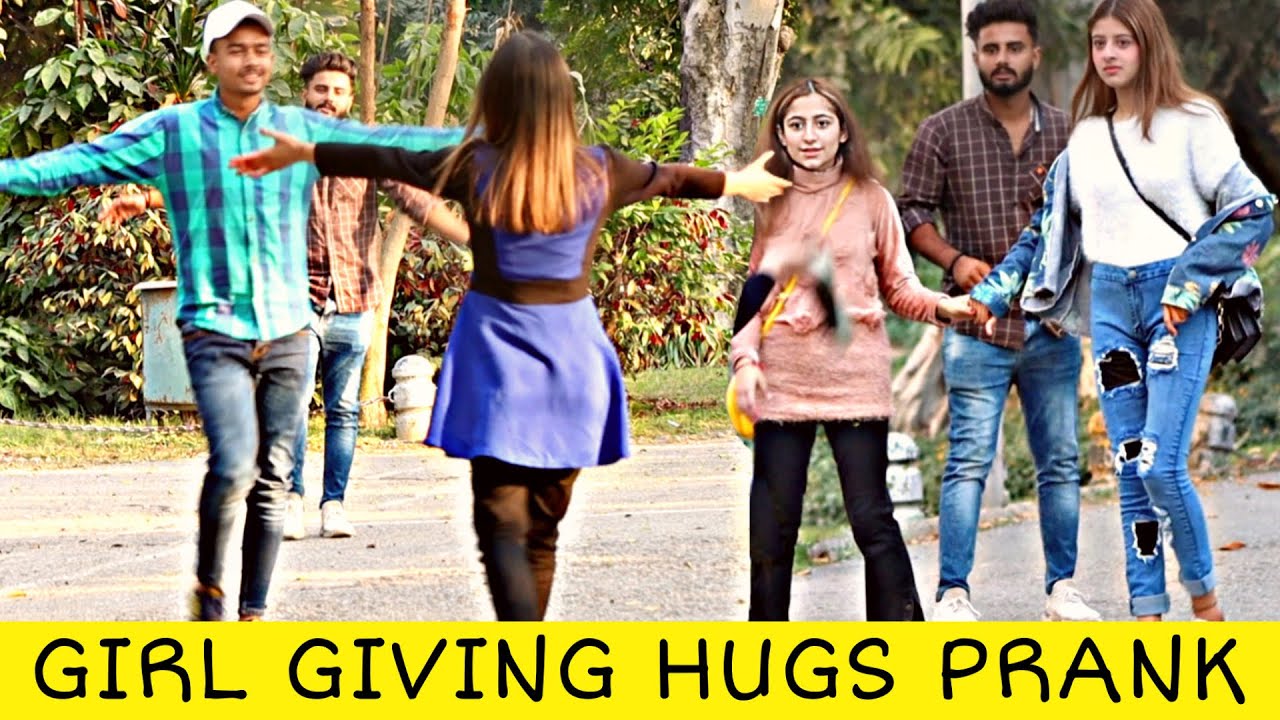 Girl Giving Hugs To Strangers Prank With Twist @ThatWasCrazy