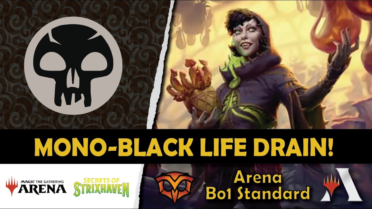 Mono Black Drain is BACK 😈 Life Loss Aggro #mtg #mtgarena #standard #monoBlack