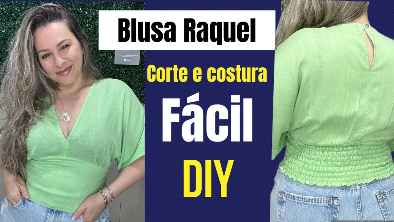 BLUSA COM MANGA SOLTA FÁCIL DE FAZER #diy #costurando 