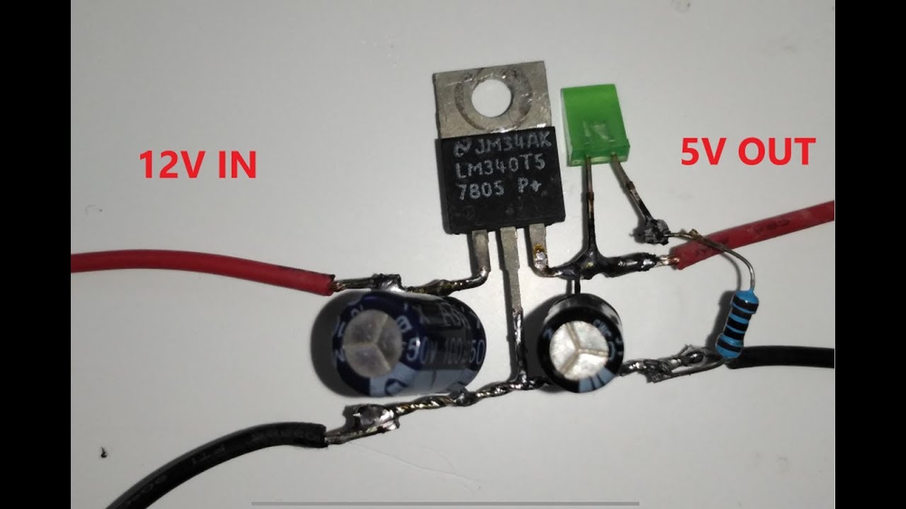 HOW to convert 12v  to 5v  using LM7805 voltage regulator ic