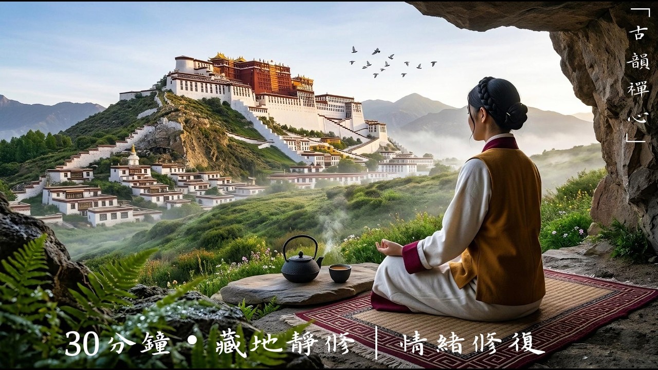 [沉浸式靜心・30分鐘藏式樂曲] 紅山之巔，梵音漸起：在布達拉宮的神聖光影裡，找回生命的力量・《布達拉晨暉》｜Relaxation & Mindfulness