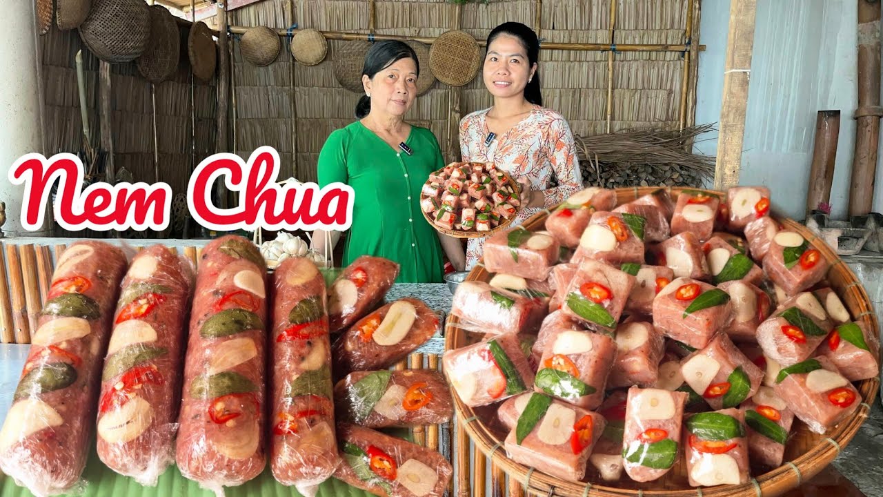 Làm NEM CHUA với hai công thức lên men tự nhiên và xài gói men Thái cách nào cũng thành công