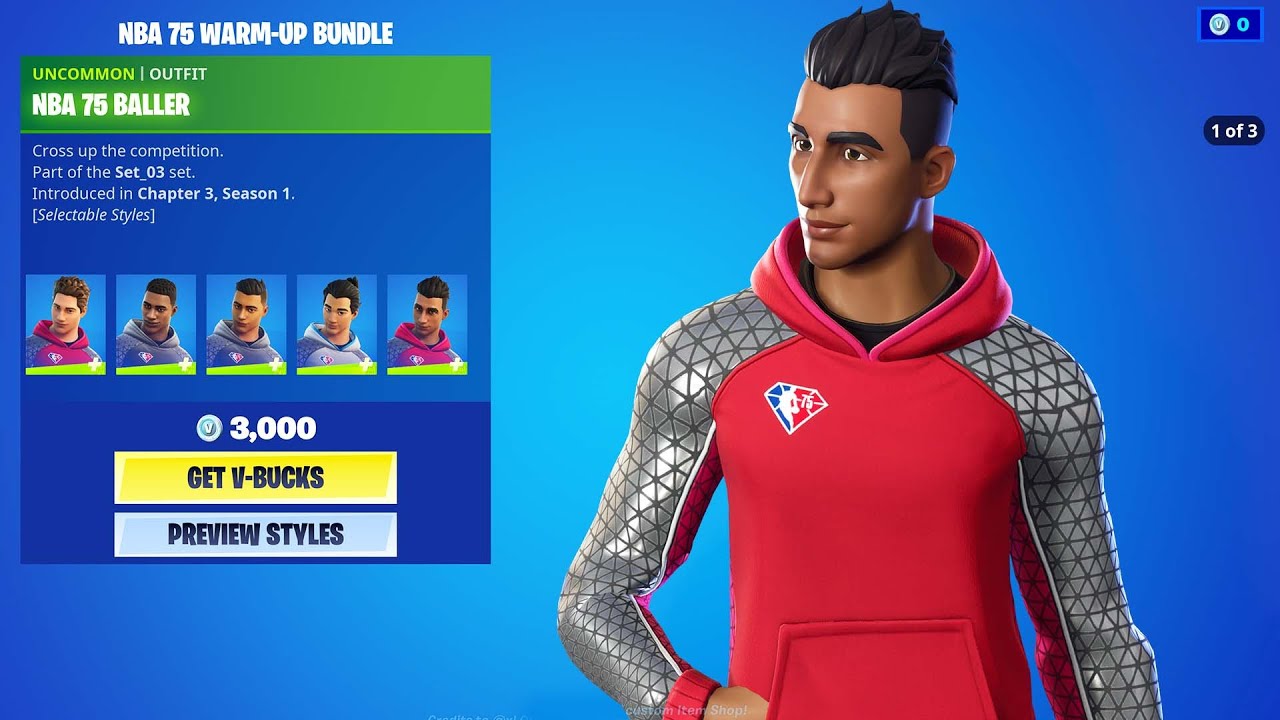 NBA 75 WARM-UP BUNDLE in Fortnite ITEMSHOP preview