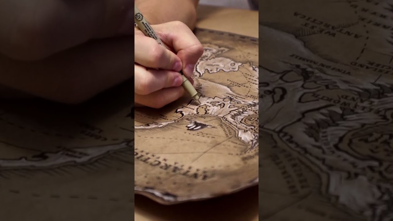 Map of Antarctica HAND DRAWN!