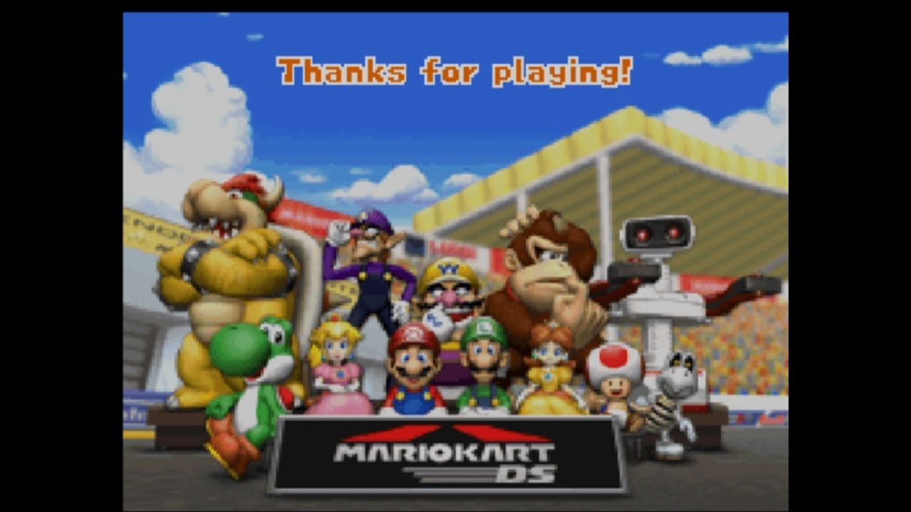 (60fps) マリオカートDS 真エンディング / Mario Kart DS Staff Credits 02 【DS】