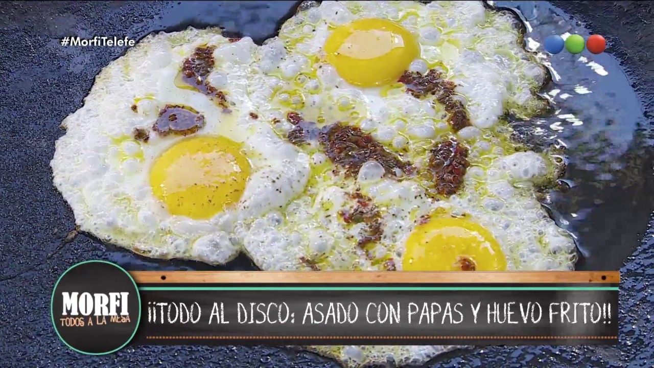 Asado al disco con huevo frito - Morfi, todos a la mesa
