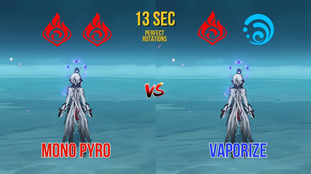 Mono Pyro vs Vaporize Comparison! Best Team for Arlecchino!! [ Genshin Impact ]