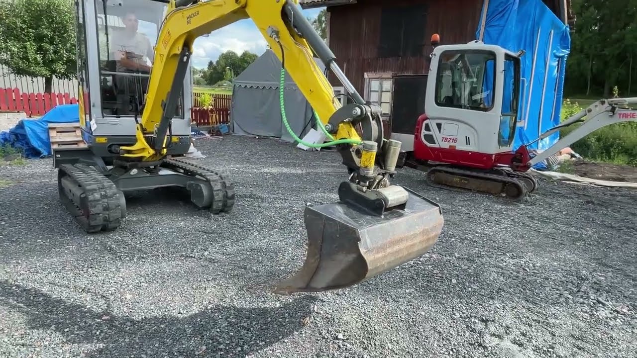 Minigrävare Wacker Neuson ET24, VDS inkl maskintrailer | Sajab Auktioner