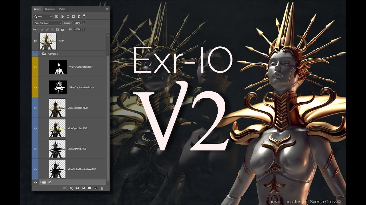 Exr-IO V2 Featurette - Cryptomatte Support in Photoshop