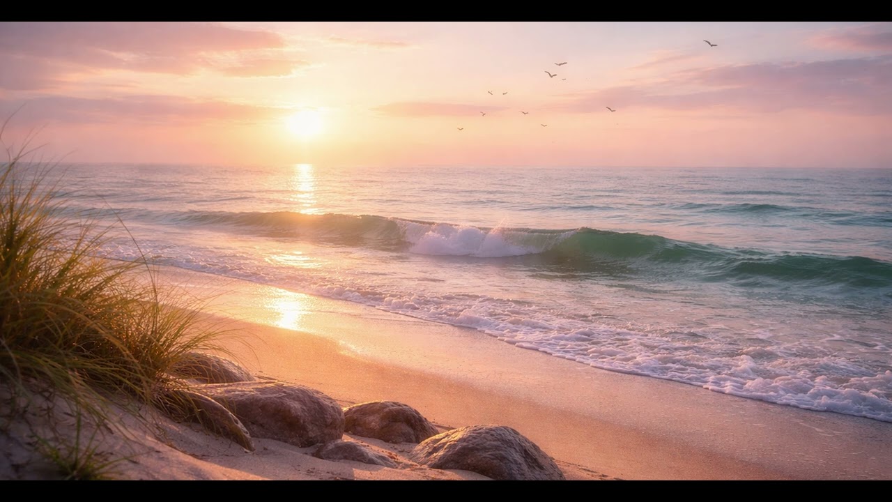 Ocean Dawn Calm 🌅 | Relaxing Ambient Soundscape
