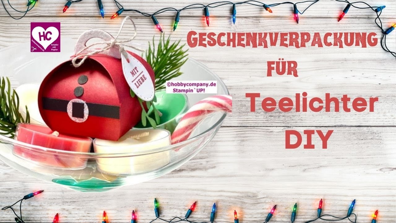 Teelichter Geschenkverpackung selber machen
