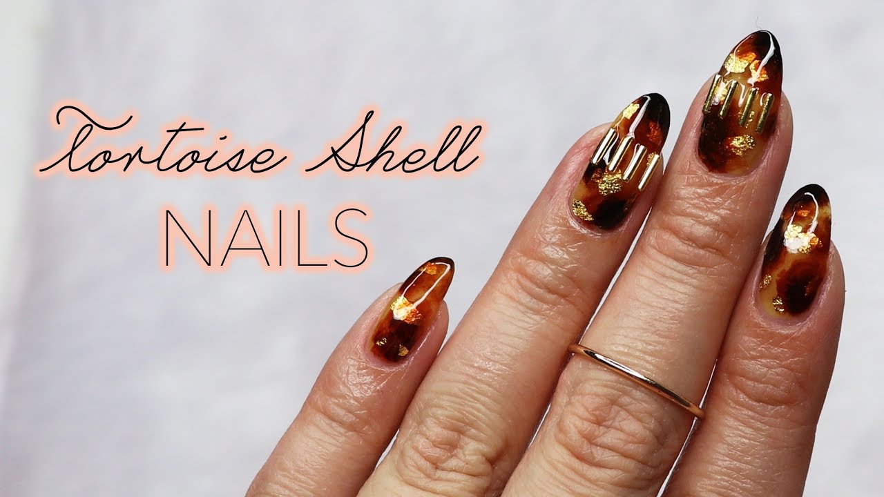 How To: Tortoise Shell Nails Using Nail Polish ♡