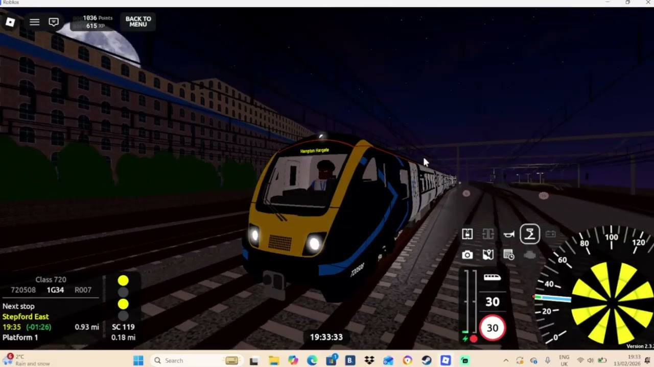 Long scr gameplay (Class 720 From Stepford Central To Hampton Hargate)