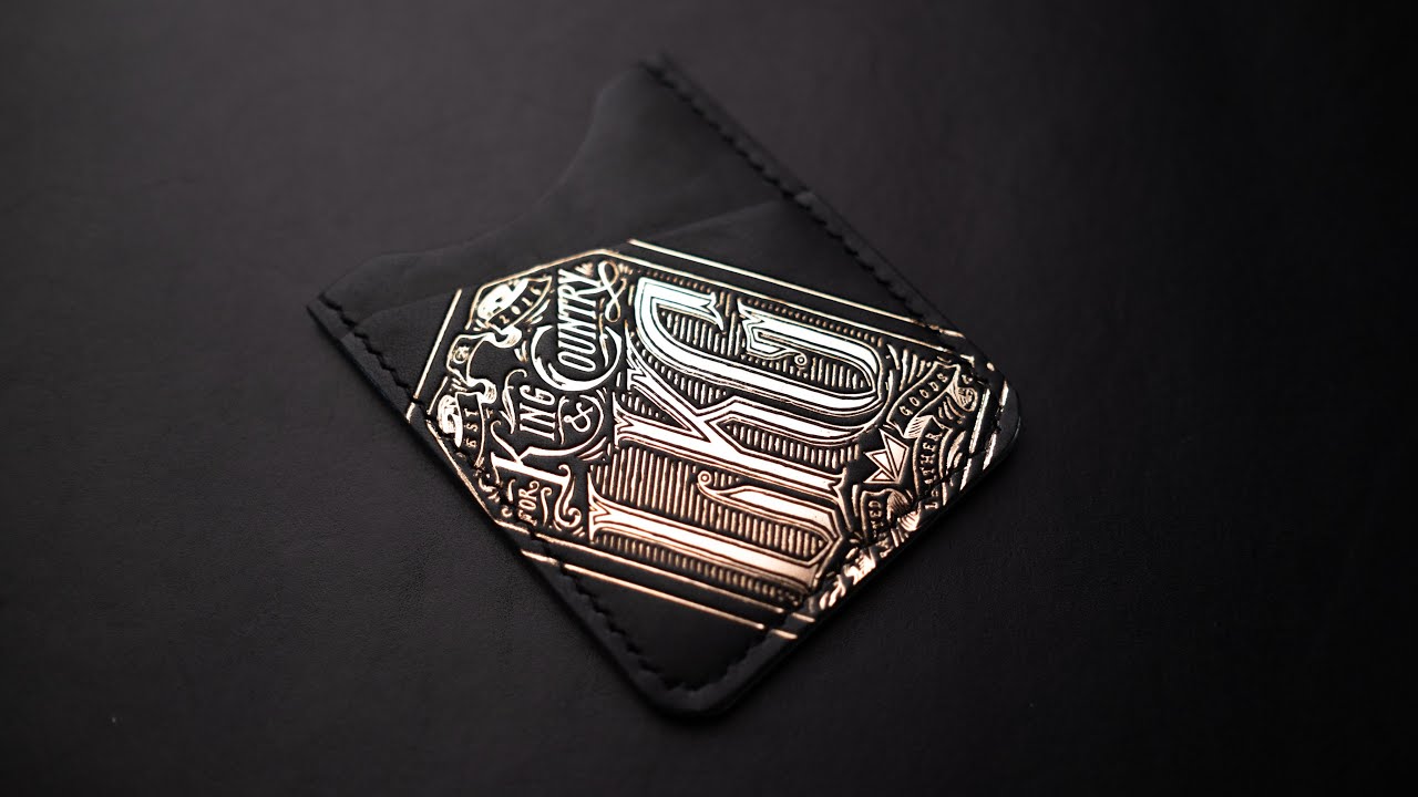 Making a GOLD FOILED leather WALLET!