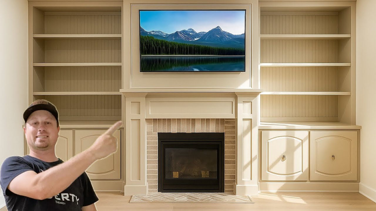 Building a Custom Mantel and Built-ins in a garage | part IV - finishing the built-ins