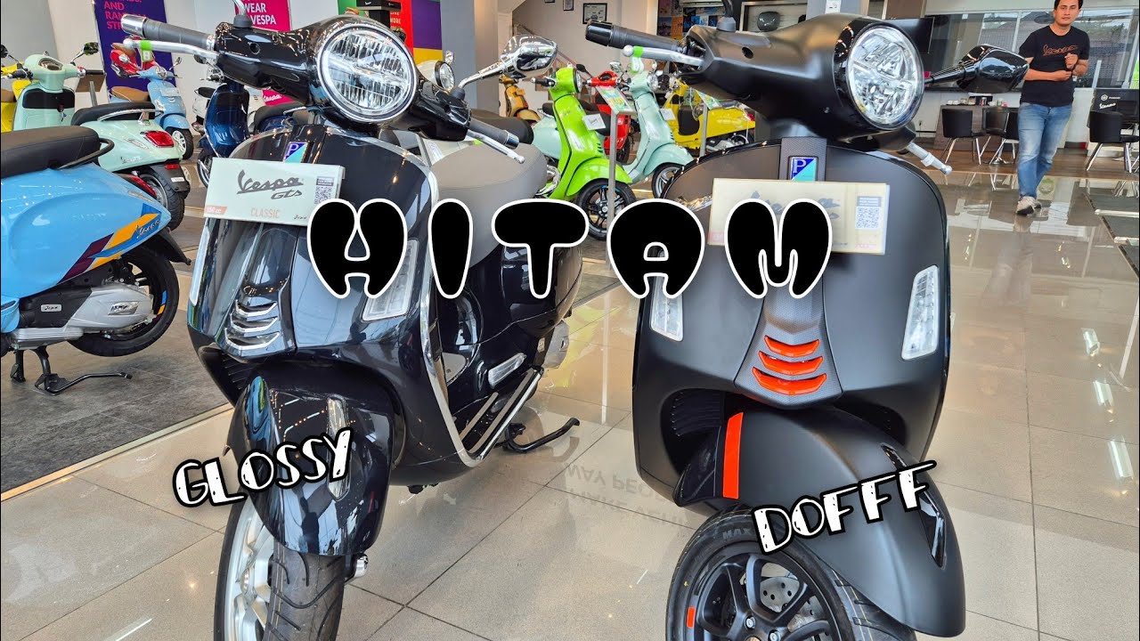 Selisih 6 juta ❗️ Vespa GTs CLASSIc & GTs Super Sport 2025 /warna HITAM