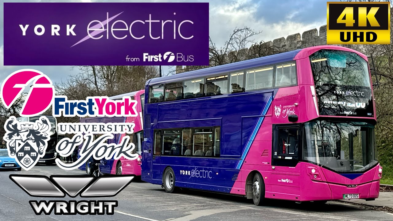[First York: 67 University Of York to York Rail Station] Wright Streetdeck Electroliner Electric Bus