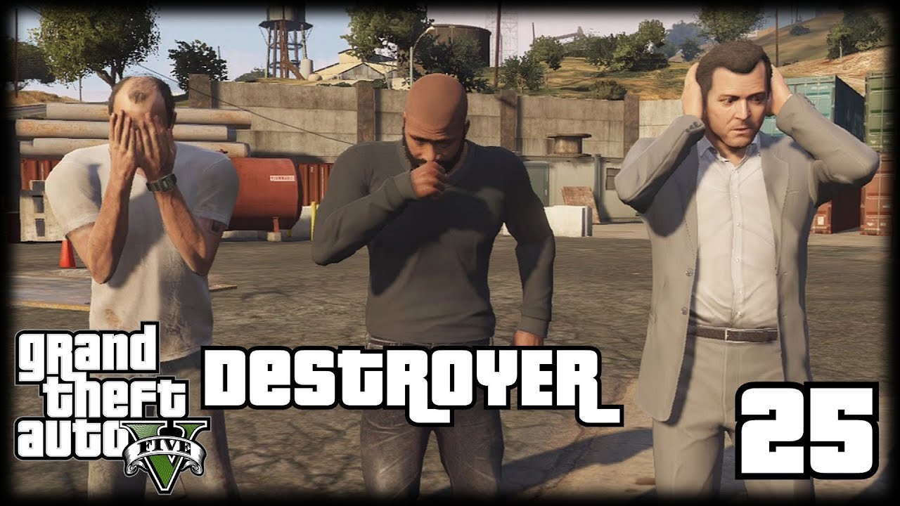 GTA V WalkThrough #25 - تختيم حرامي السيارات الخامس #25 - خربانين بطريقة صح