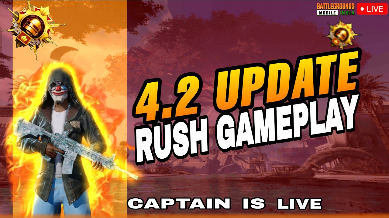 BGMI 4.2 UPDATE SUNDAY CHILL STREAM WITH CAPTAIN IS BACK😱😱#bgmi #pubg #bgmilive #pubgmobile #pubgm