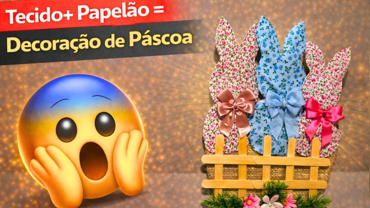 Papelão: simples materiais, linda decoração de Páscoa 