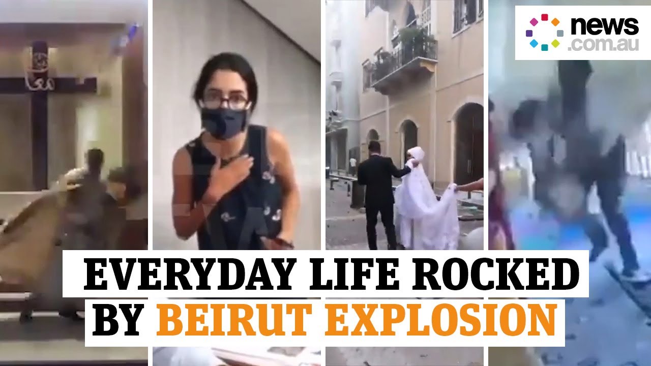 Beirut blast: Heart-stopping moments of everyday life rocked by the explosion