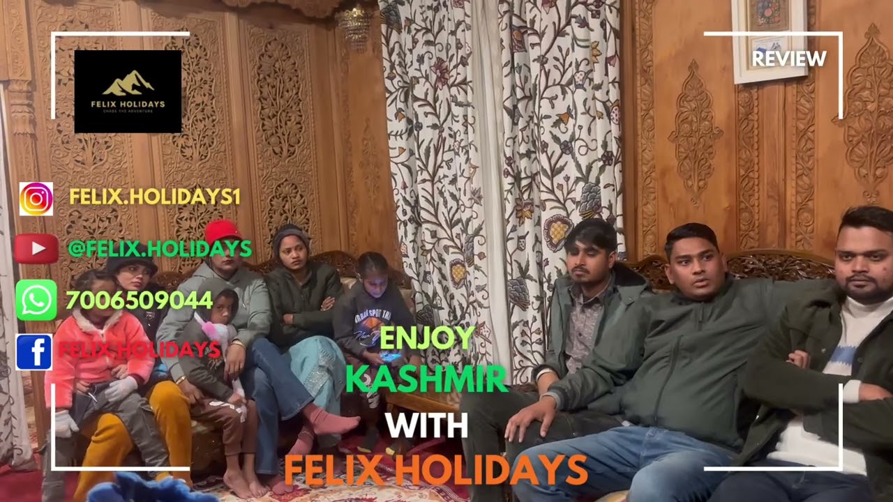 Mr. Rahul Fulwariya and his relatives enjoying Kashmir with Felix Holidays. #kashmirtourism #dallake
