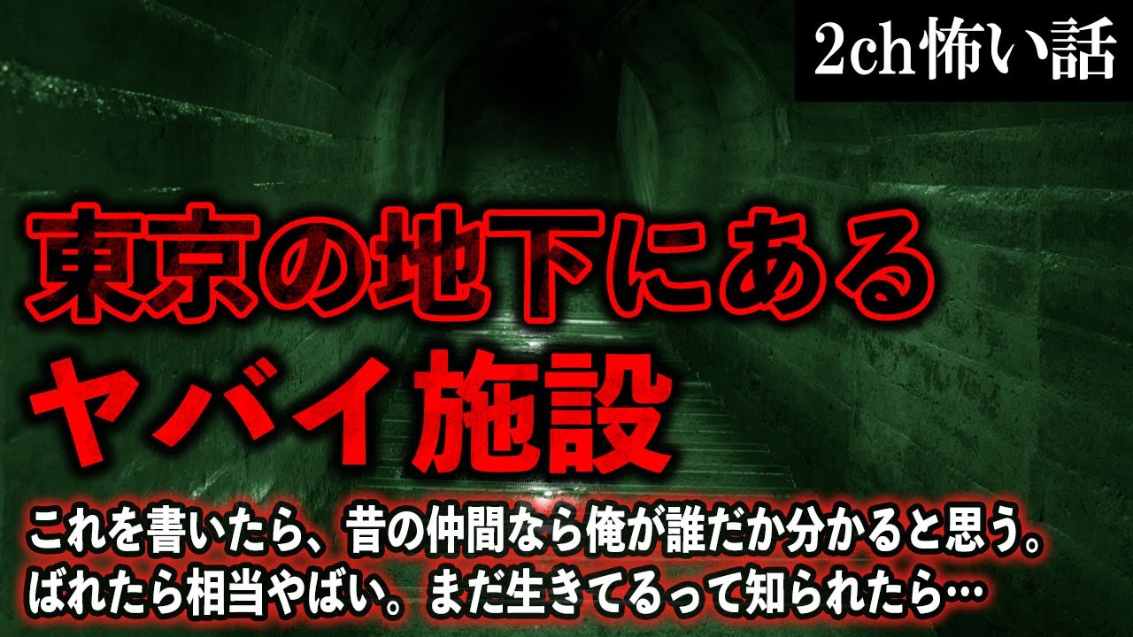 【2ch怖いスレ】東京の地下にあるヤバイ施設。ばれたら相当やばい、まだ生きてるって知られたら…【ゆっくり解説】