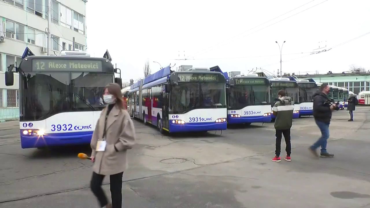 Regia Transport Electric Chișinău prezintă primele 15 troleibuze cu parcurs, achiziționate din Riga
