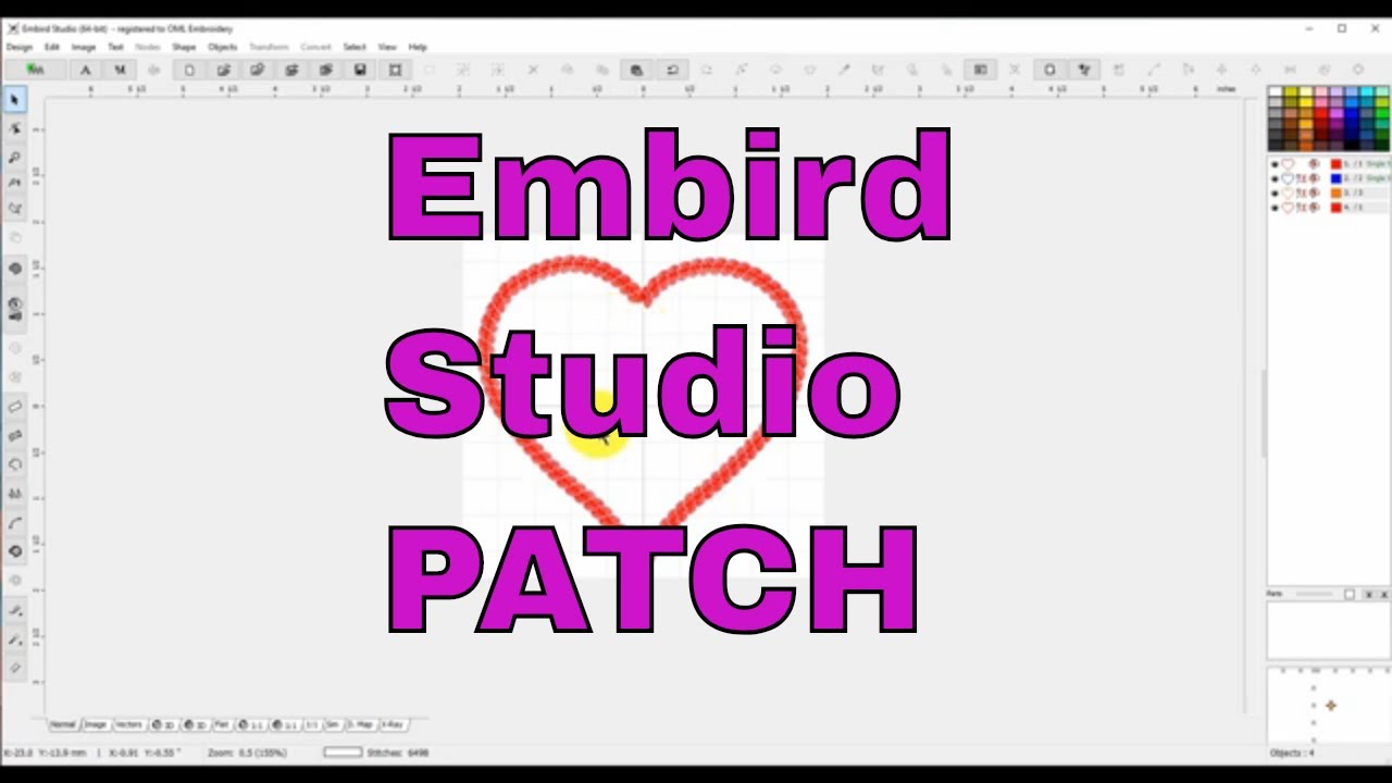 Embird Studio:  Create your own ITH in the hoop embroidered Patch! 💗