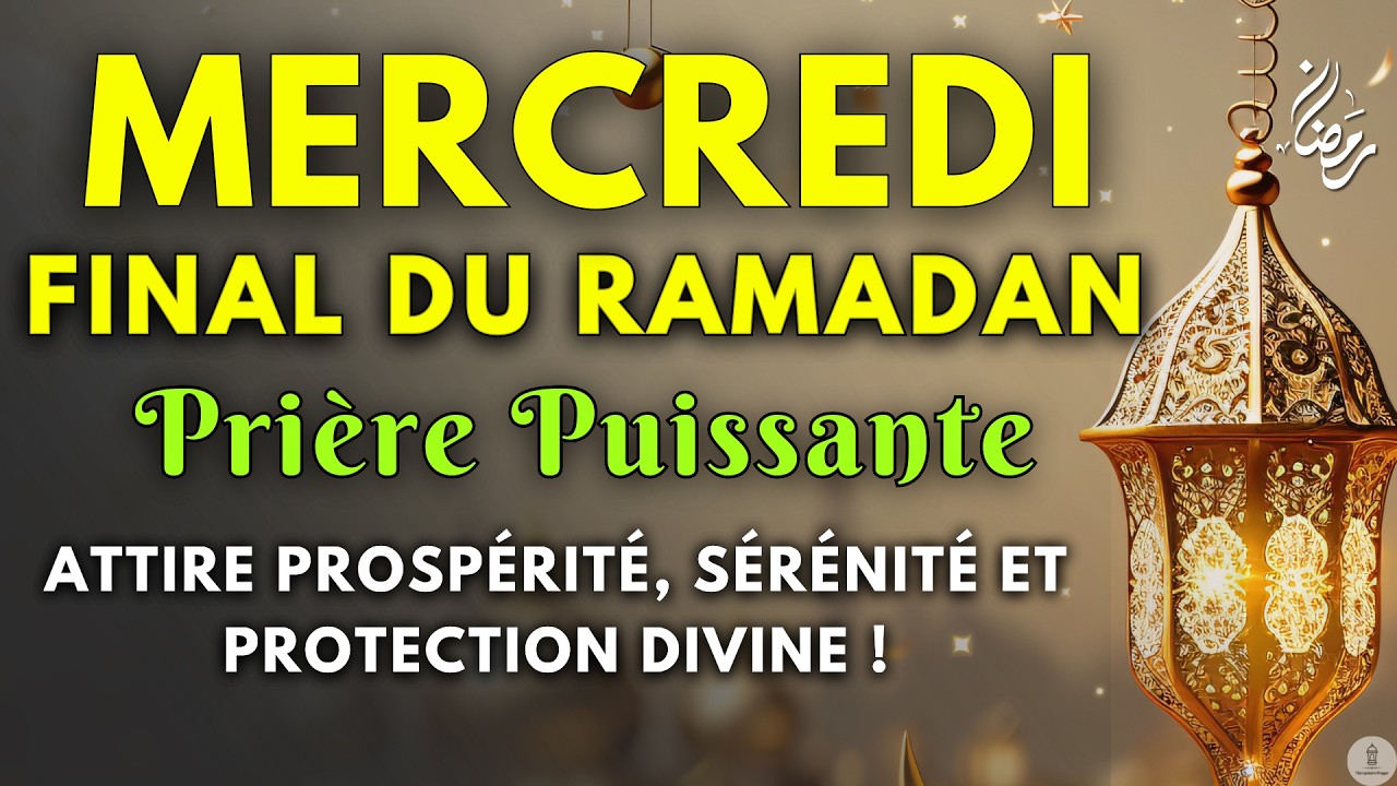 🌙 Dernier Mercredi du Ramadan : Dou’a Bénie pour Richesse, Pardon et Prospérité