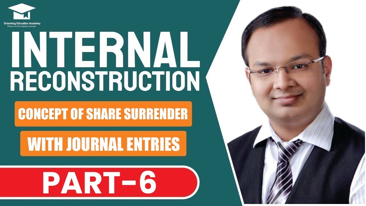 Corporate Accounting | Internal Reconstruction | Part-6 | Shares Surrender |