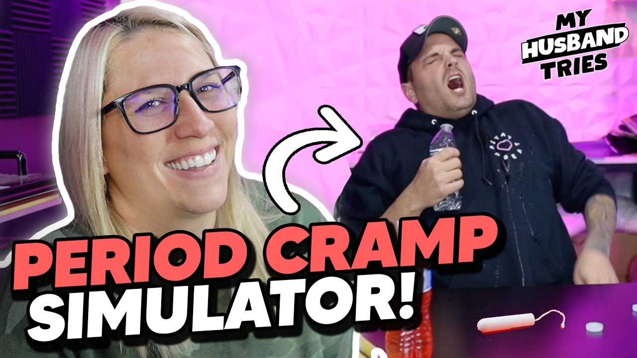 My Husband Tries Having a Period! *Period Cramp Simulator*