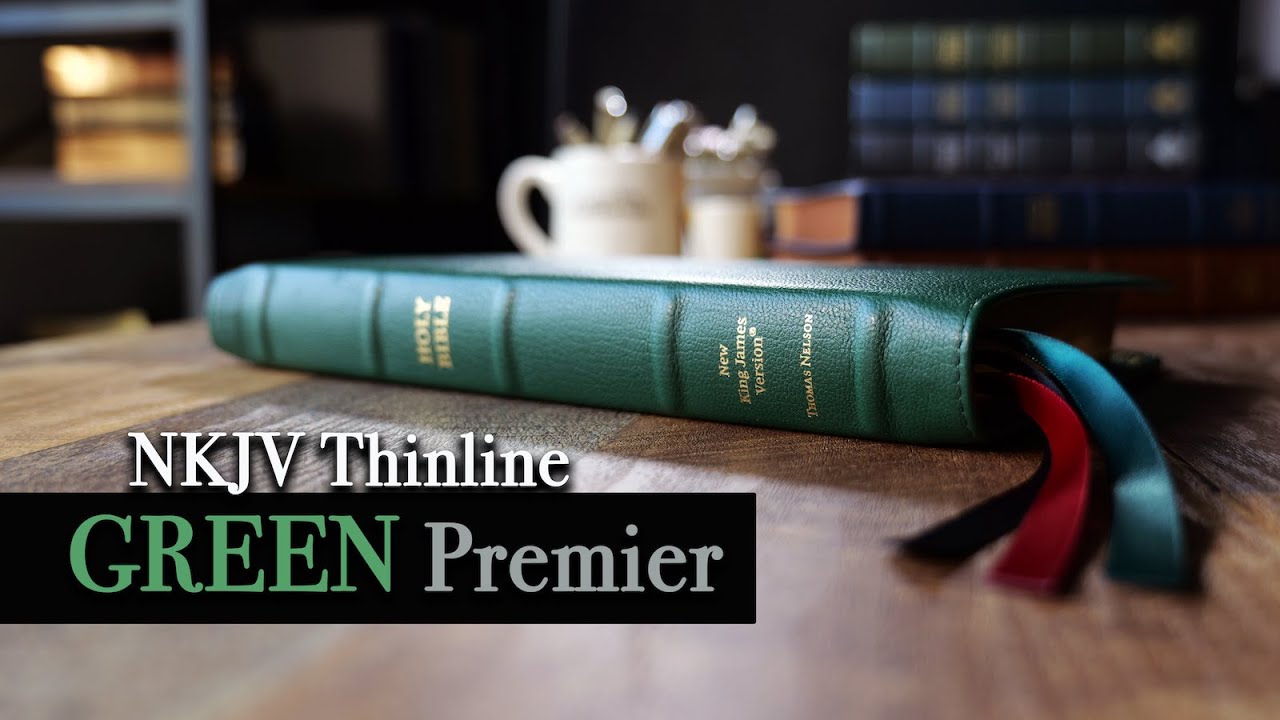 Thomas Nelson NKJV Thinline Premier | Green Goatskin