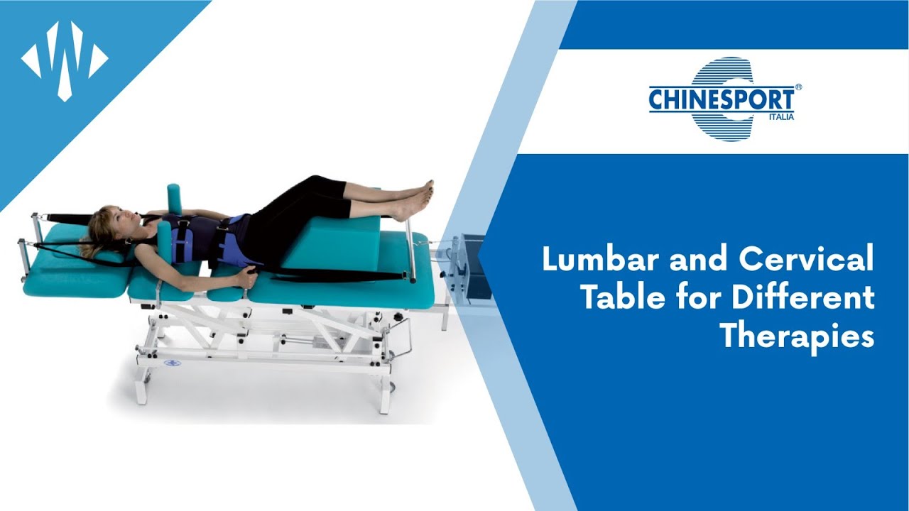Lumbar and Cervical Traction Table for Different Therapies by Chinesport Italia | Wellness PRO
