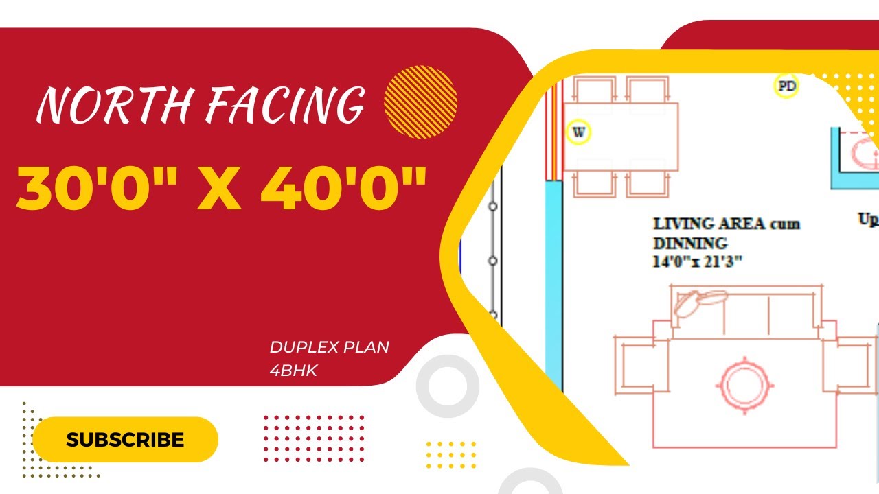 30x40 North Facing 3BHK Duplex House Plan | Modern Vastu Design