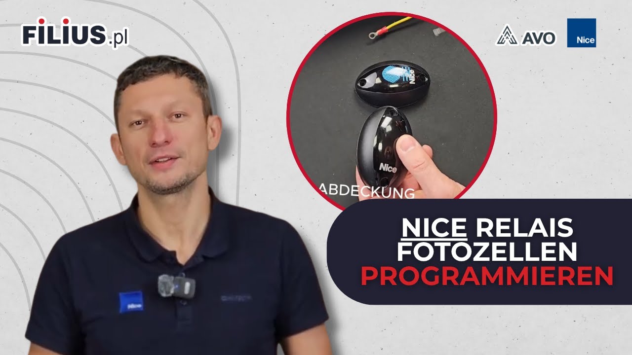 NICE BF Fotozellen anschließen – Anleitung zum Anschluss an NICE Antriebe | NICE, FILIUS.pl
