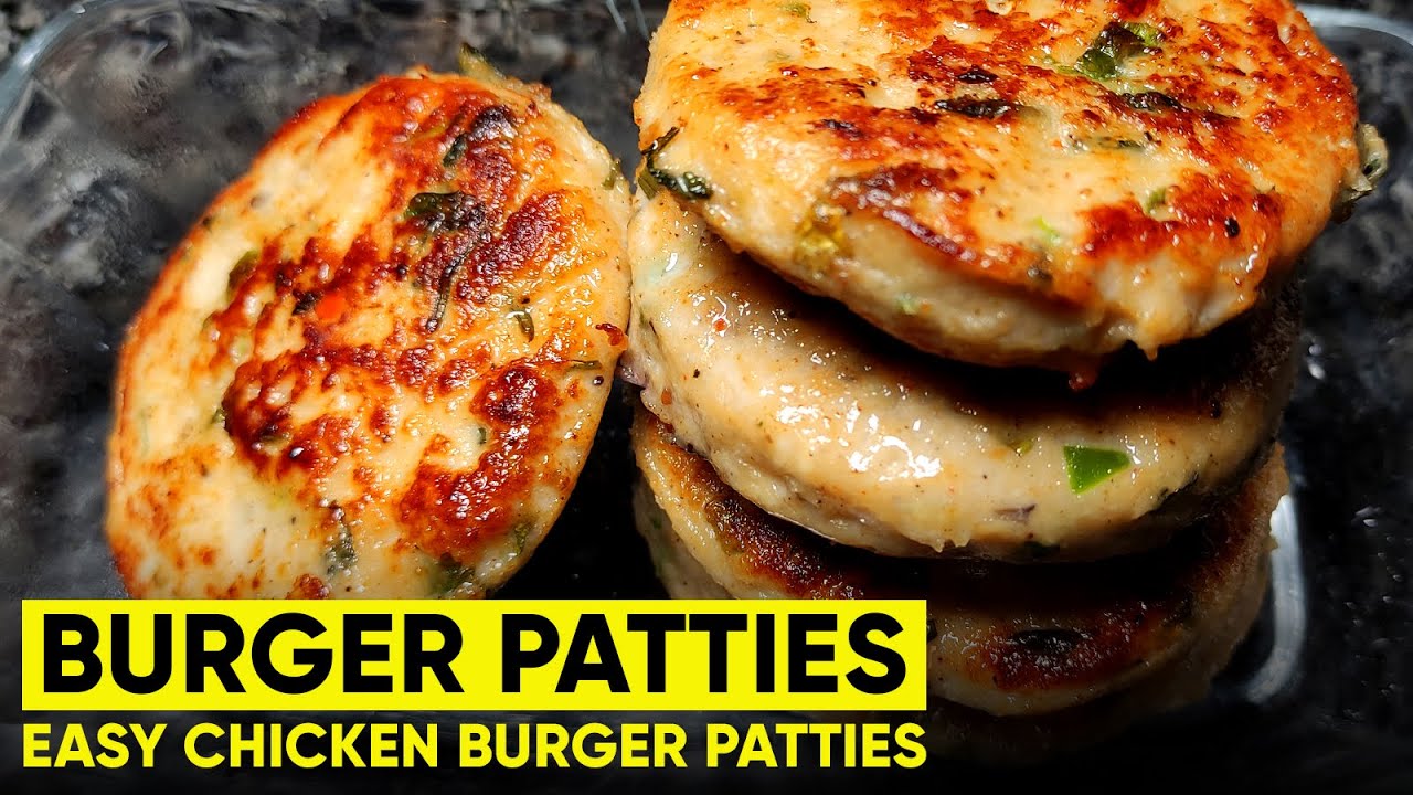 Chicken Burger Patties Recipe | How to make Burger Patty | Best Burger Chicken Patty Recipe