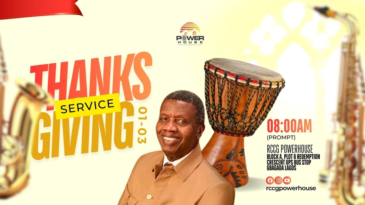 THANKSGIVING SERVICE || PASTOR E.A ADEBOYE || 01-03-2026