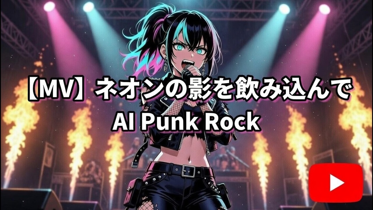 【MV】ネオンの影を飲み込んで / AI Punk Rock