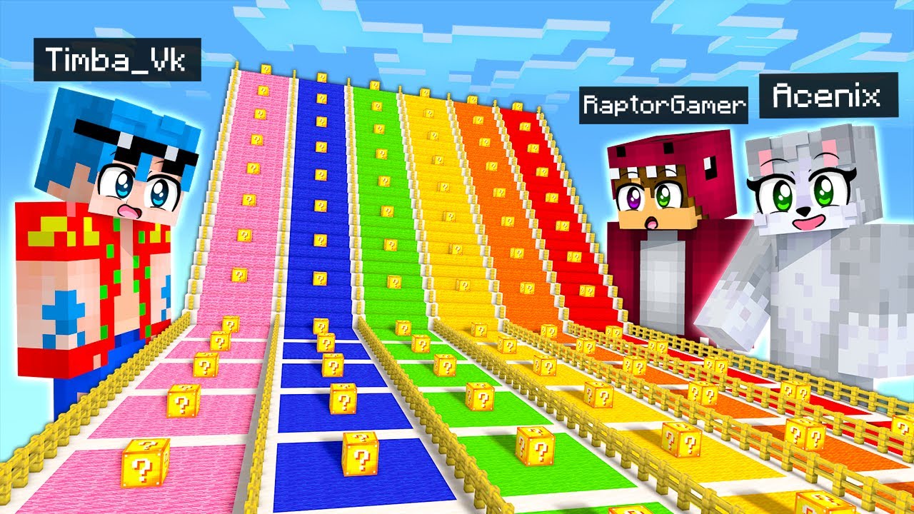 MINECRAFT: ¡DESAFÍO EXTREMO de LUCKY BLOCKS! 😱😂 Los COMPAS