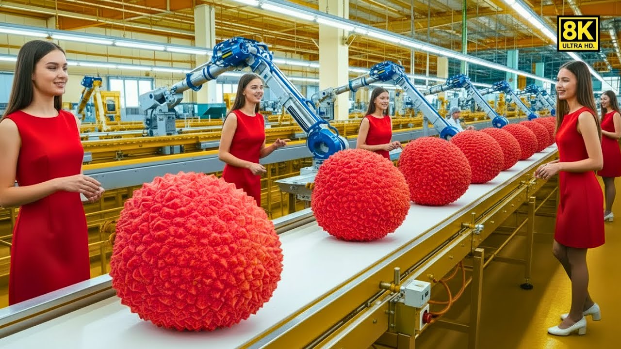 Inside a Modern Lychee Factory: From Farm to Delicious Dried Lychees | Complete Process