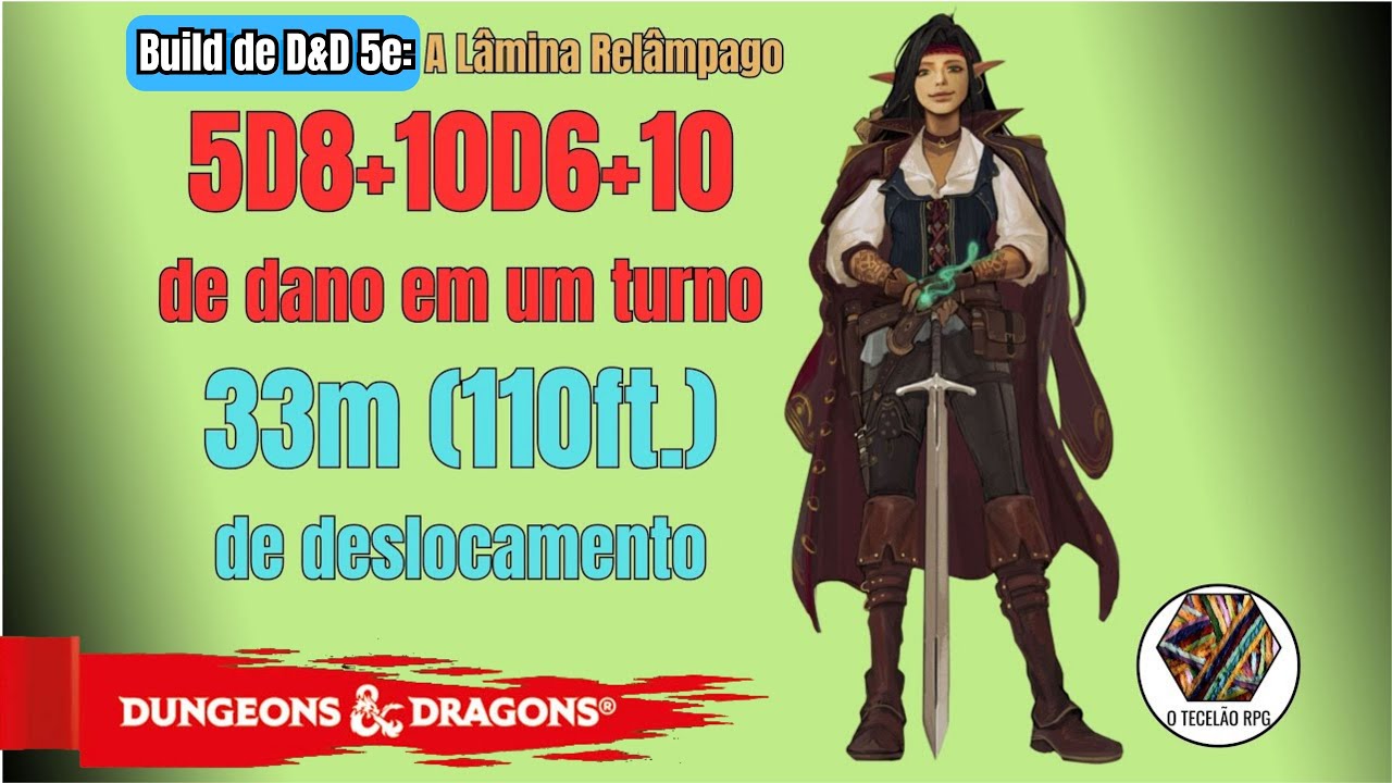 Build de D&D 5e A Lâmina Relâmpago - Ladino Trapaceiro Arcano (Arcane Trickster Rogue)