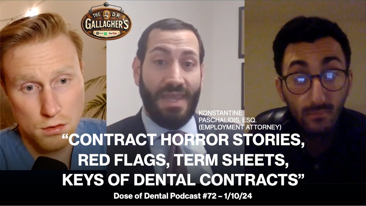 Contract Horror Stories, Red Flags, Term Sheets, Dental Contracts, Dentistry Employment Attorney