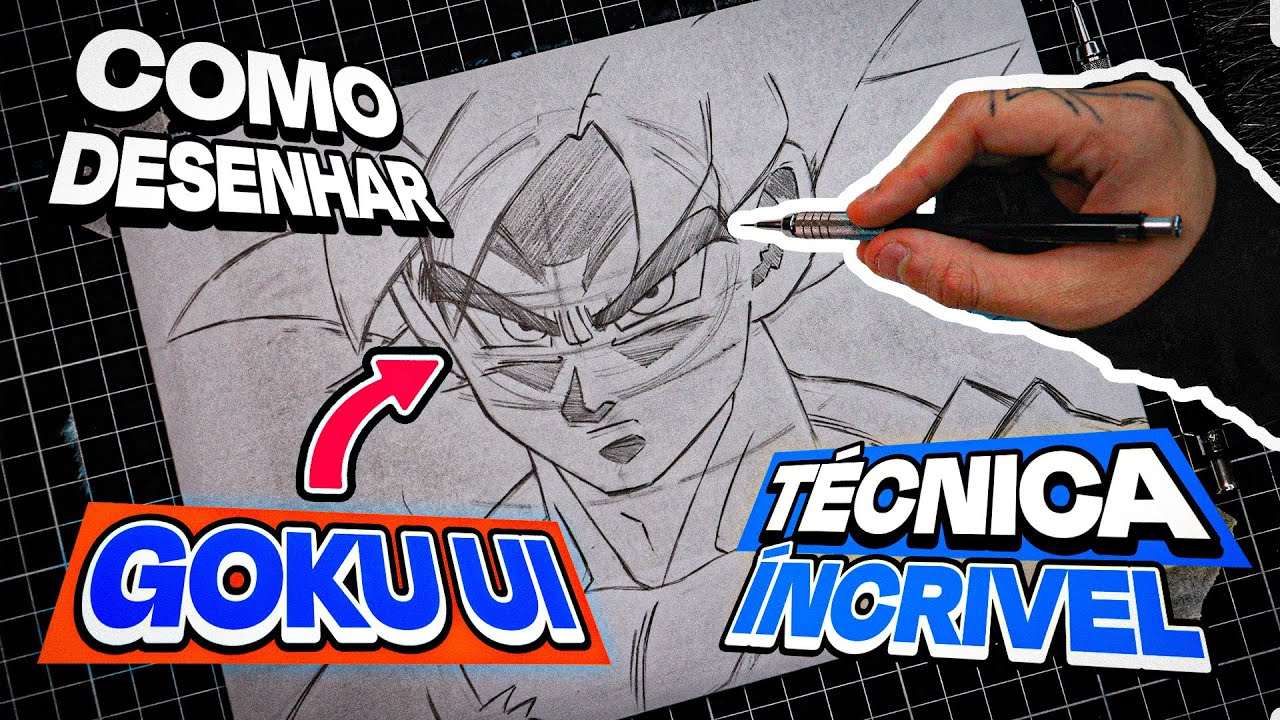 TÉCNICA ÍNCRIVEL! COMO DESENHAR O GOKU INSTINTO SUPERIOR! | Dragon Ball Super
