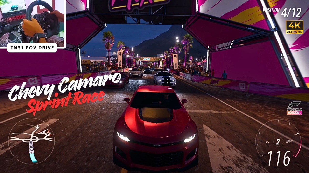 Chevrolet Camaro ZL1 | Reservorio Sprint Race | Forza Horizon 5 | Beginner POV | Logitech g923