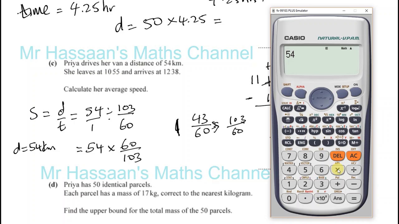 0580/42 F M 19 (IGCSE) Q1 (all) Ratios - -Speed, Distance & Time - Upper & Lower Bounds - Estimation